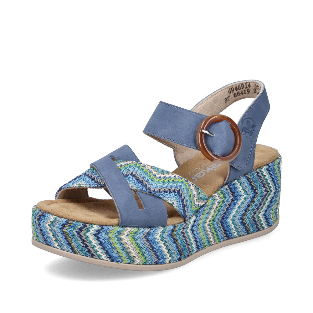 Rieker Rose 69469-14 Blue Sandal
