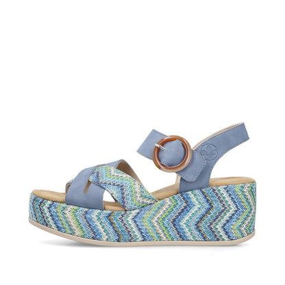 Rieker Rose 69469-14 Blue Sandal