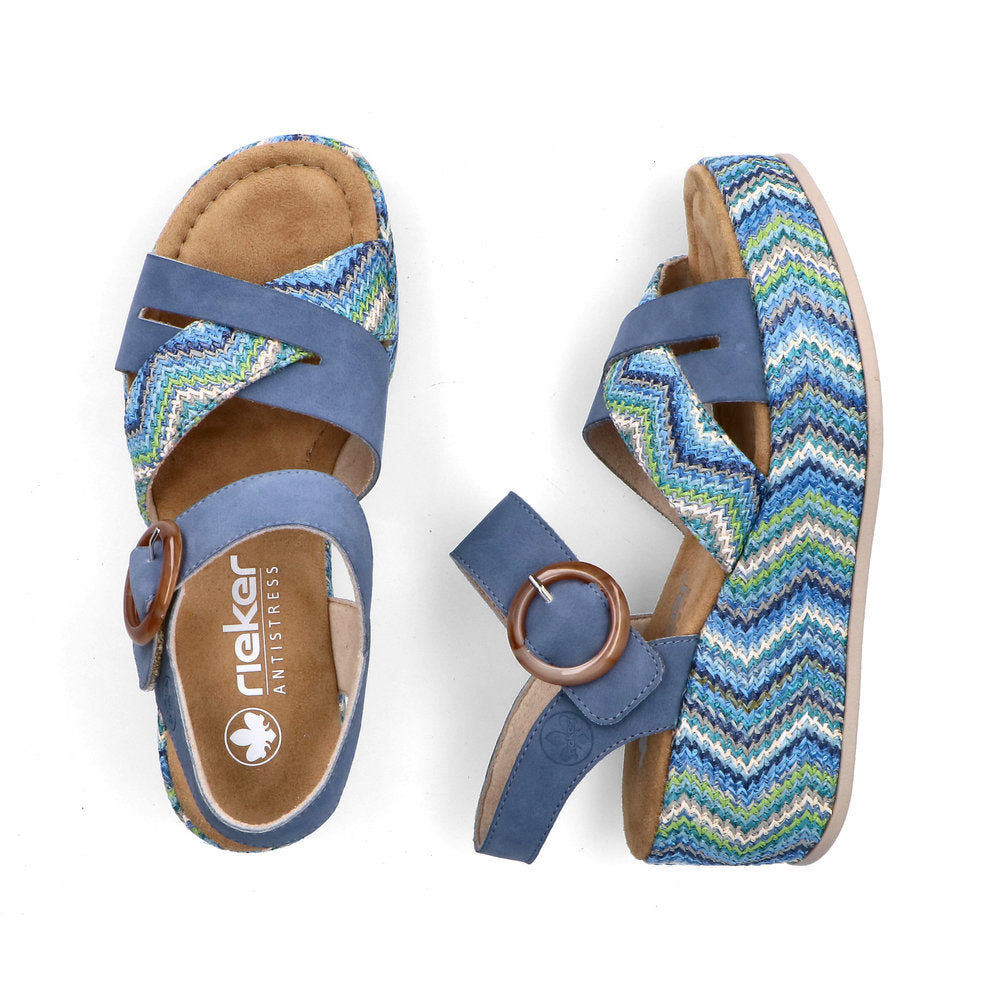 Rieker Rose 69469-14 Blue Sandal