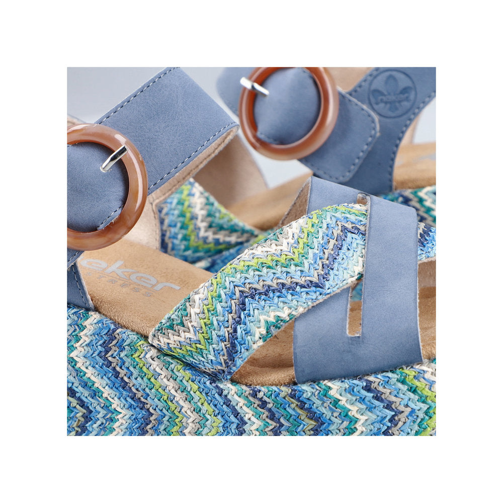 Rieker Rose 69469-14 Blue Sandal