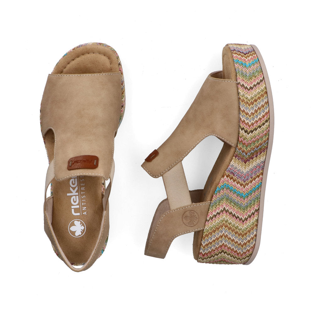 Rieker Rose 69472-60 Beige Sandal
