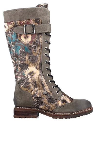 Rieker Ladies Lace Up Front Long Boot