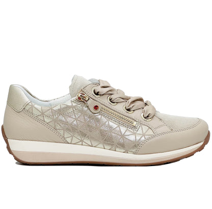 Ara Ladies Osaka Lace Up Zip Side Sneaker