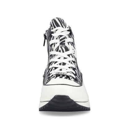 Rieker Ladies Zebra Print Canvas High Top