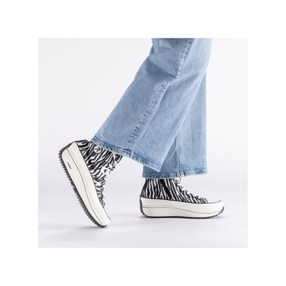 Rieker Ladies Zebra Print Canvas High Top