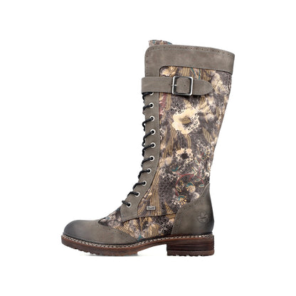 Rieker Ladies Lace Up Front Long Boot