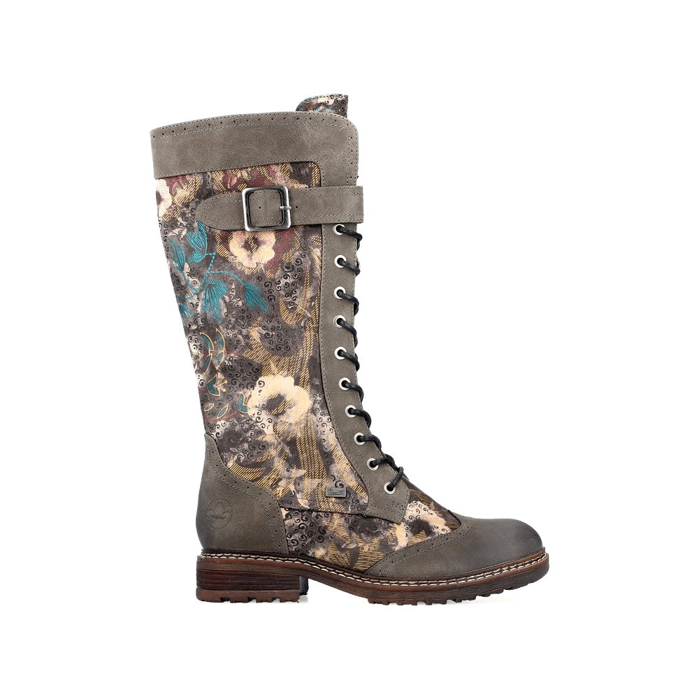 Rieker Ladies Lace Up Front Long Boot