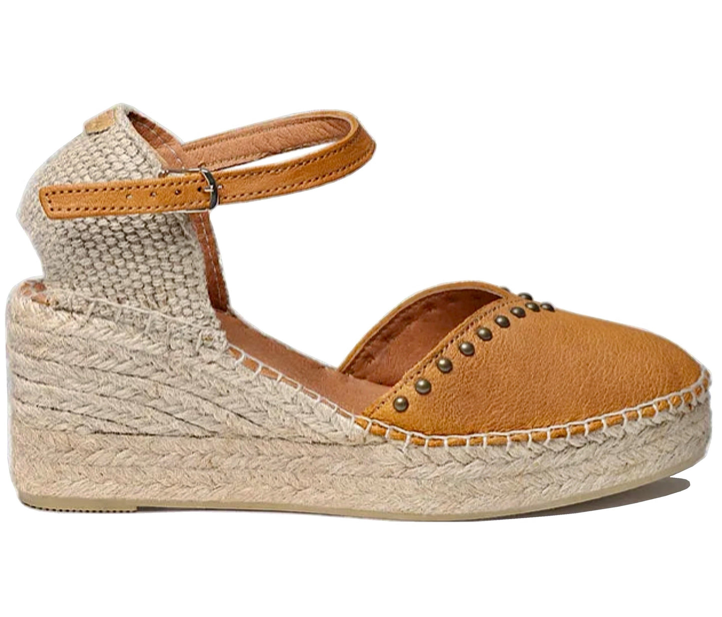 Toni Pons Manilla Ladies Stud Detail Wedge Espadrille