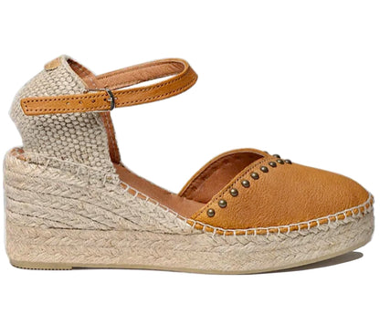 Toni Pons Manilla Ladies Stud Detail Wedge Espadrille