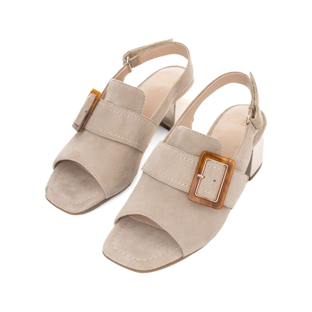 Ara Brighton High Front Buckle Tim Beige Sandal