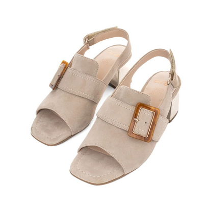 Ara Brighton High Front Buckle Tim Beige Sandal