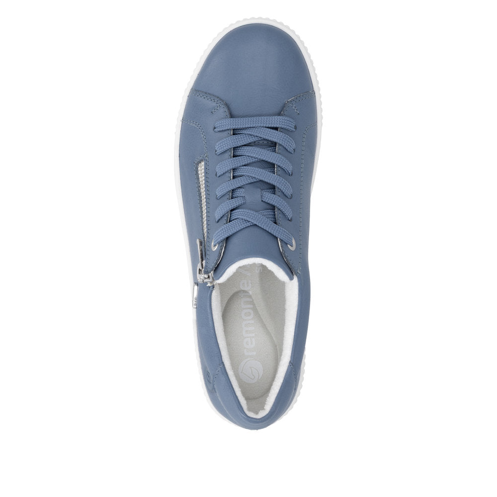 Remonte Ladies Side Zip Lace Up Tex Sneaker