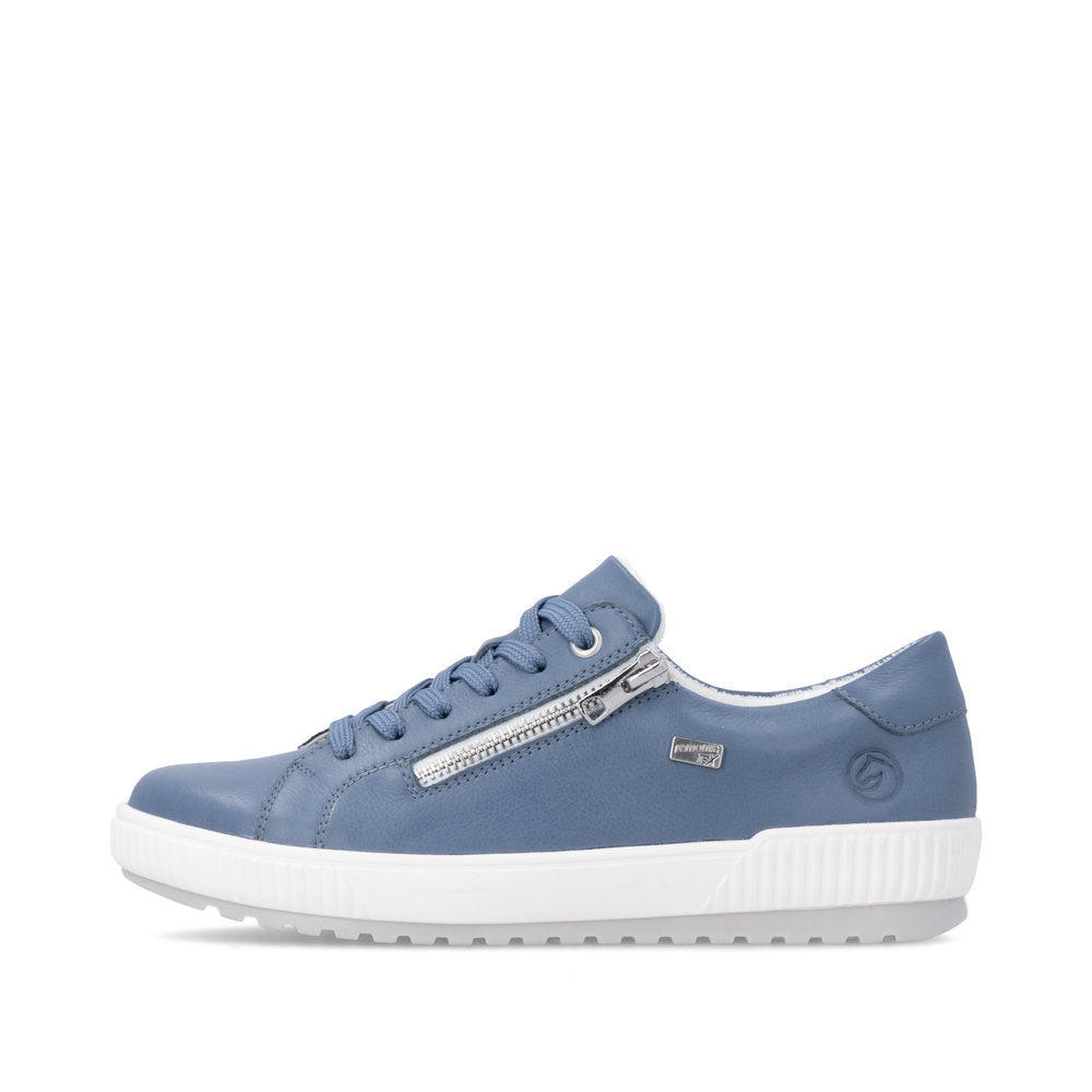 Remonte Ladies Side Zip Lace Up Tex Sneaker