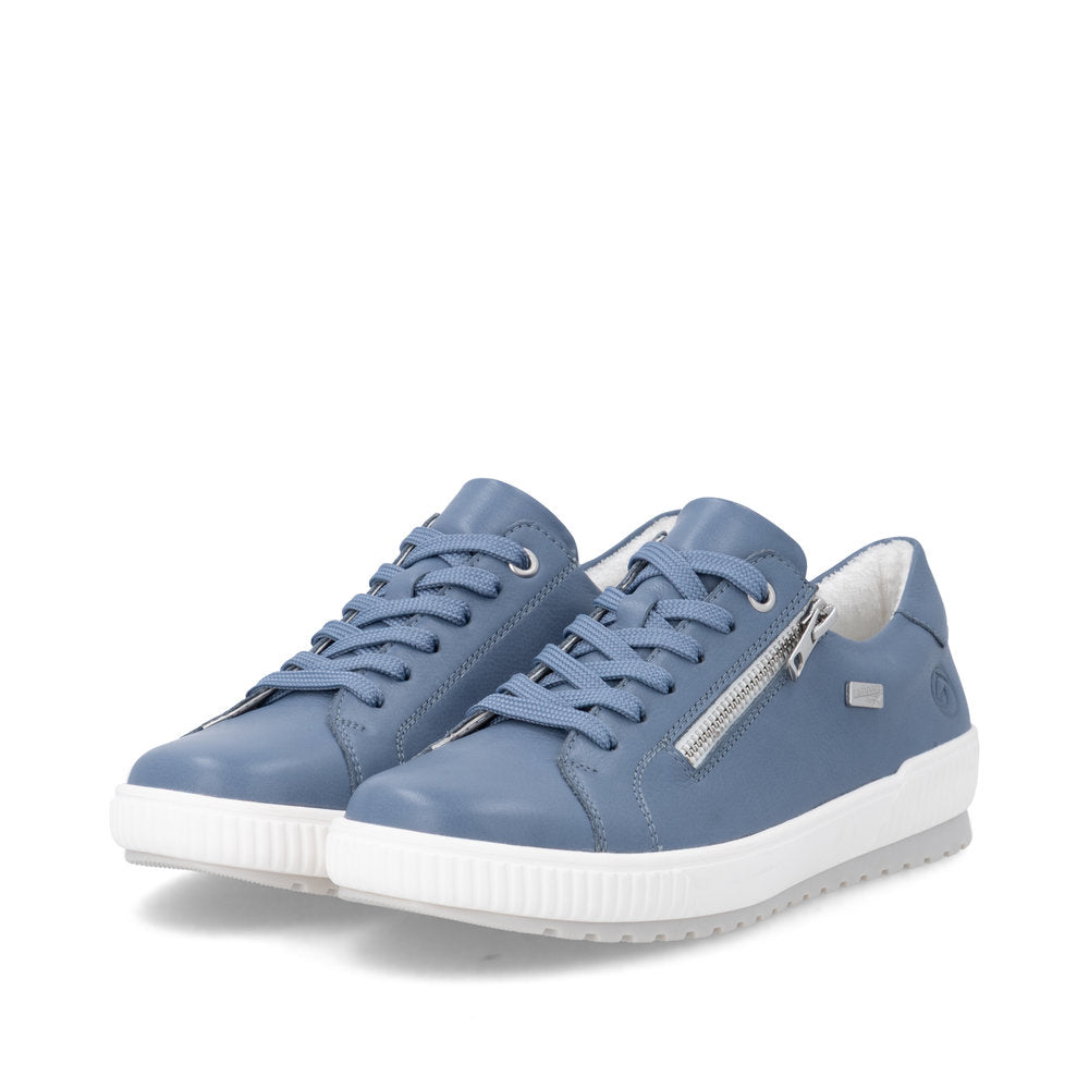 Remonte Ladies Side Zip Lace Up Tex Sneaker