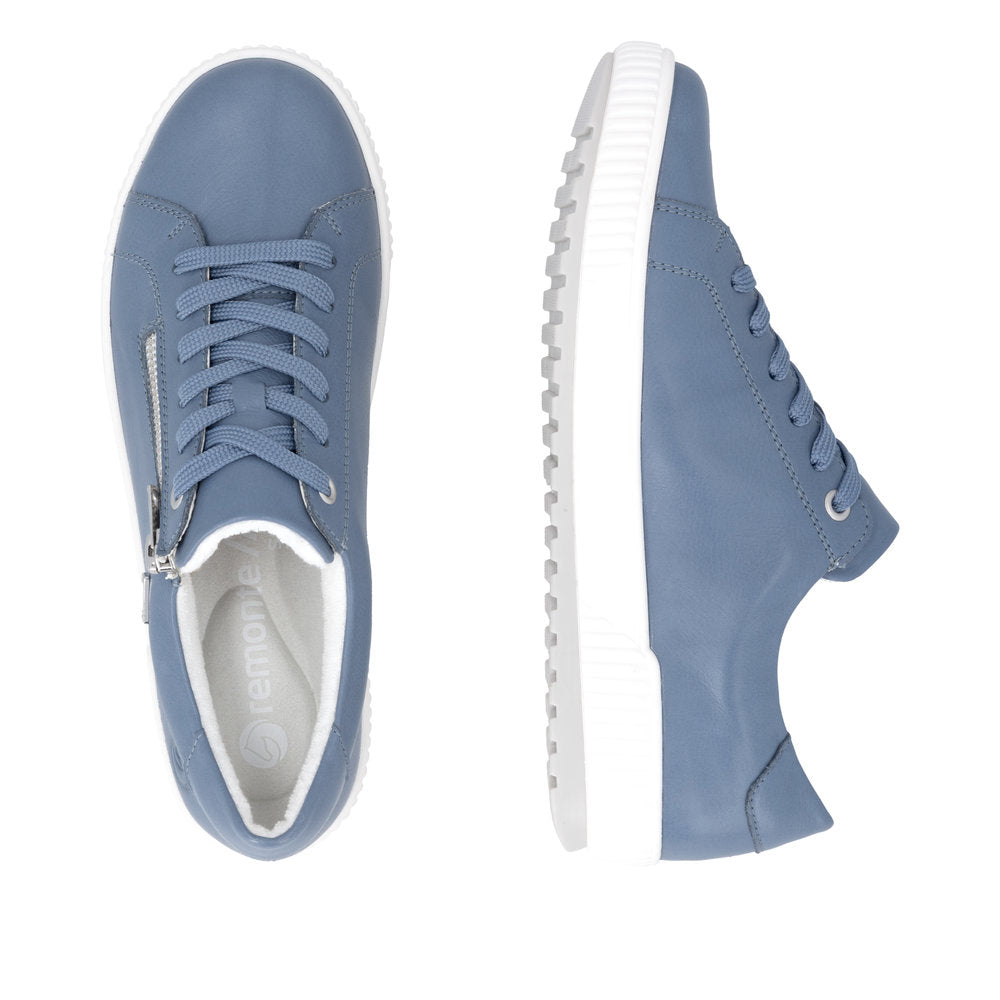 Remonte Ladies Side Zip Lace Up Tex Sneaker