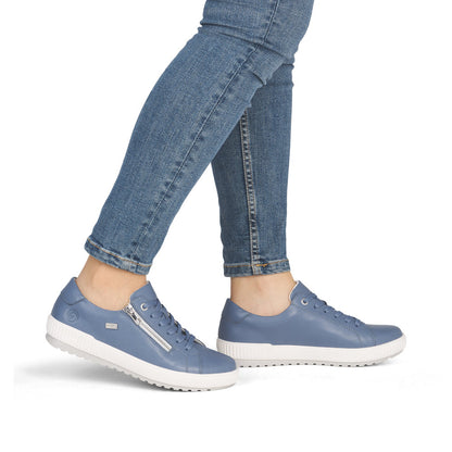 Remonte Ladies Side Zip Lace Up Tex Sneaker