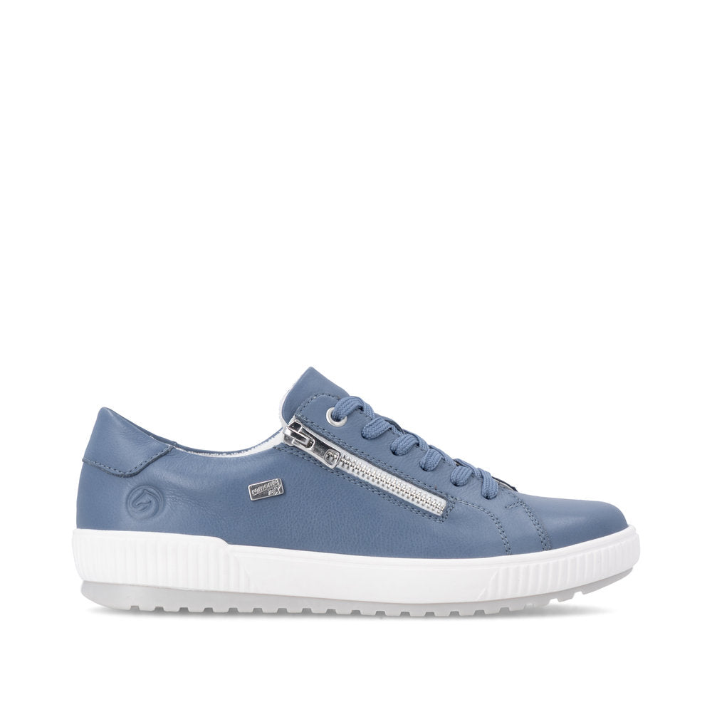 Remonte Ladies Side Zip Lace Up Tex Sneaker