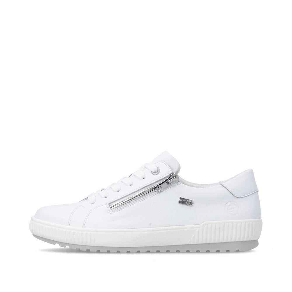 Remonte Ladies Side Zip Lace Up Tex Sneaker