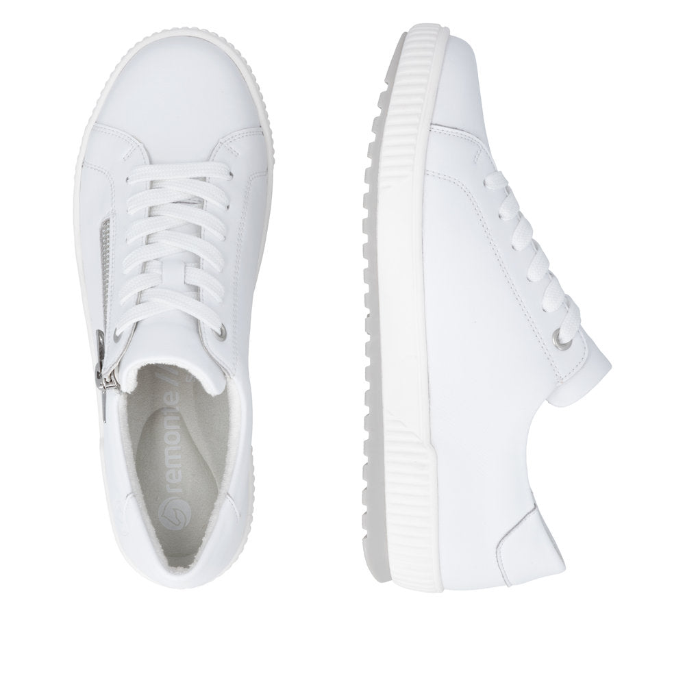 Remonte Ladies Side Zip Lace Up Tex Sneaker