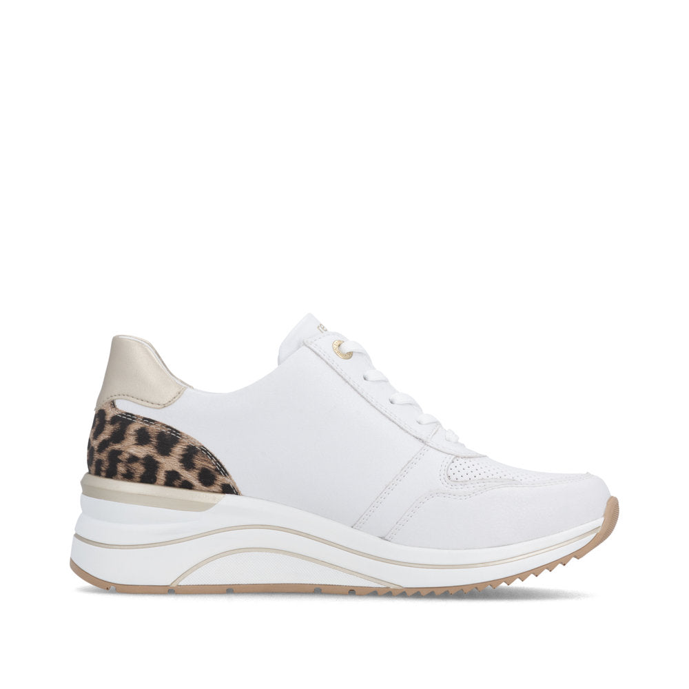Remonte Ladies Wide Fit Lace Up Wedge Sneaker