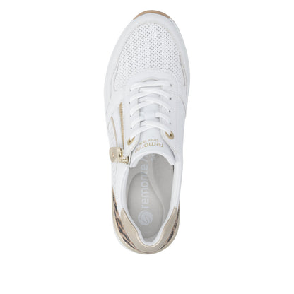 Remonte Ladies Wide Fit Lace Up Wedge Sneaker