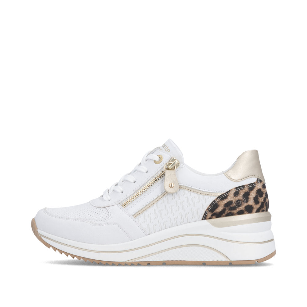 Remonte Ladies Wide Fit Lace Up Wedge Sneaker
