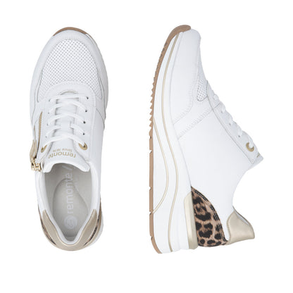 Remonte Ladies Wide Fit Lace Up Wedge Sneaker