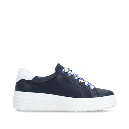 Remonte Ladies Side Zip Lace Up Sneaker
