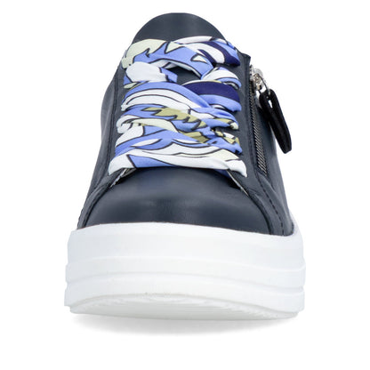Remonte Ladies Side Zip Lace Up Sneaker