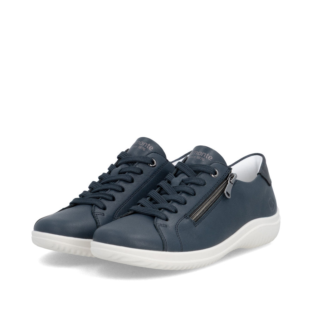 Remonte Ladies Zip Side Lace Up Casual Shoe