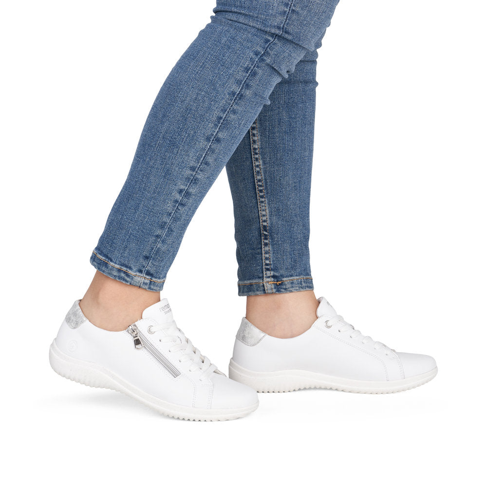Remonte Ladies Zip Side Lace Up Casual Shoe