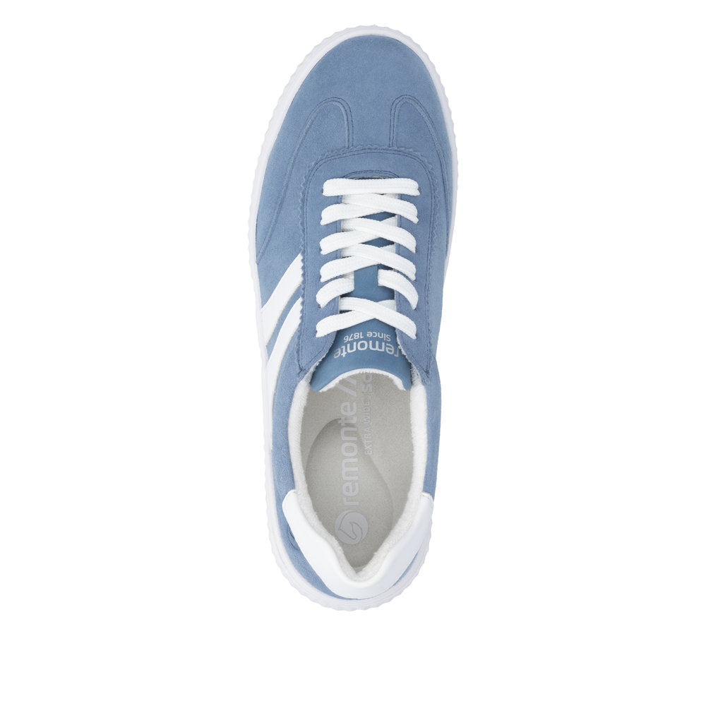 Remonte Ladies Wide Fit Lace Up Retro Sneaker