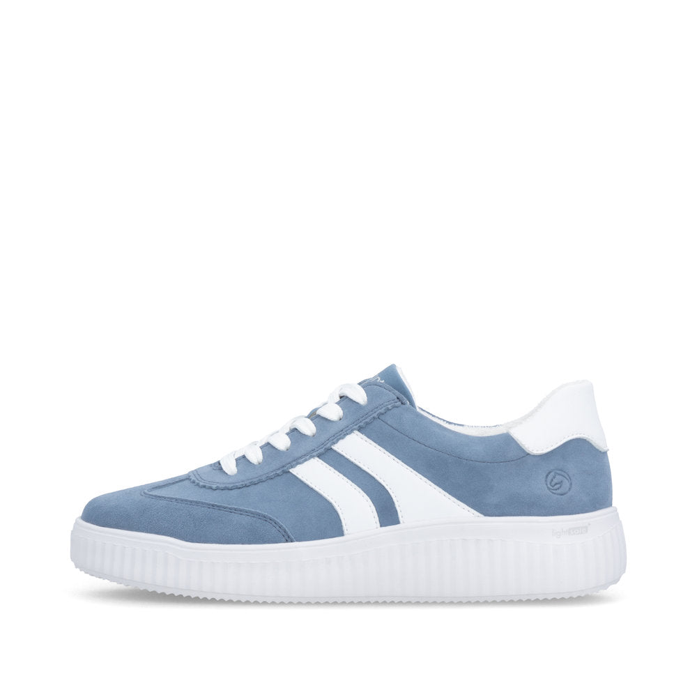 Remonte Ladies Wide Fit Lace Up Retro Sneaker