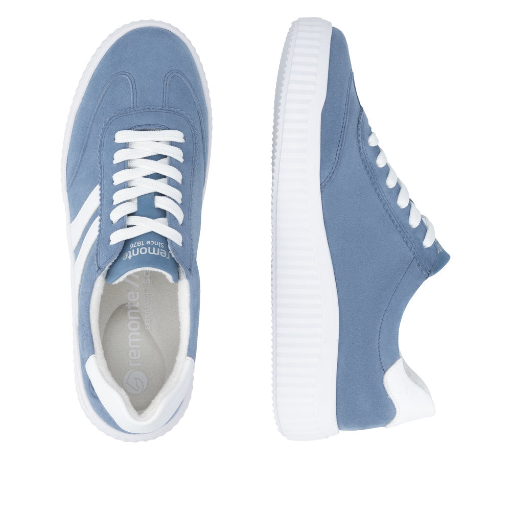 Remonte Ladies Wide Fit Lace Up Retro Sneaker