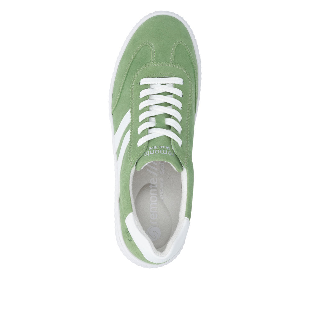 Remonte Ladies Wide Fit Lace Up Retro Sneaker