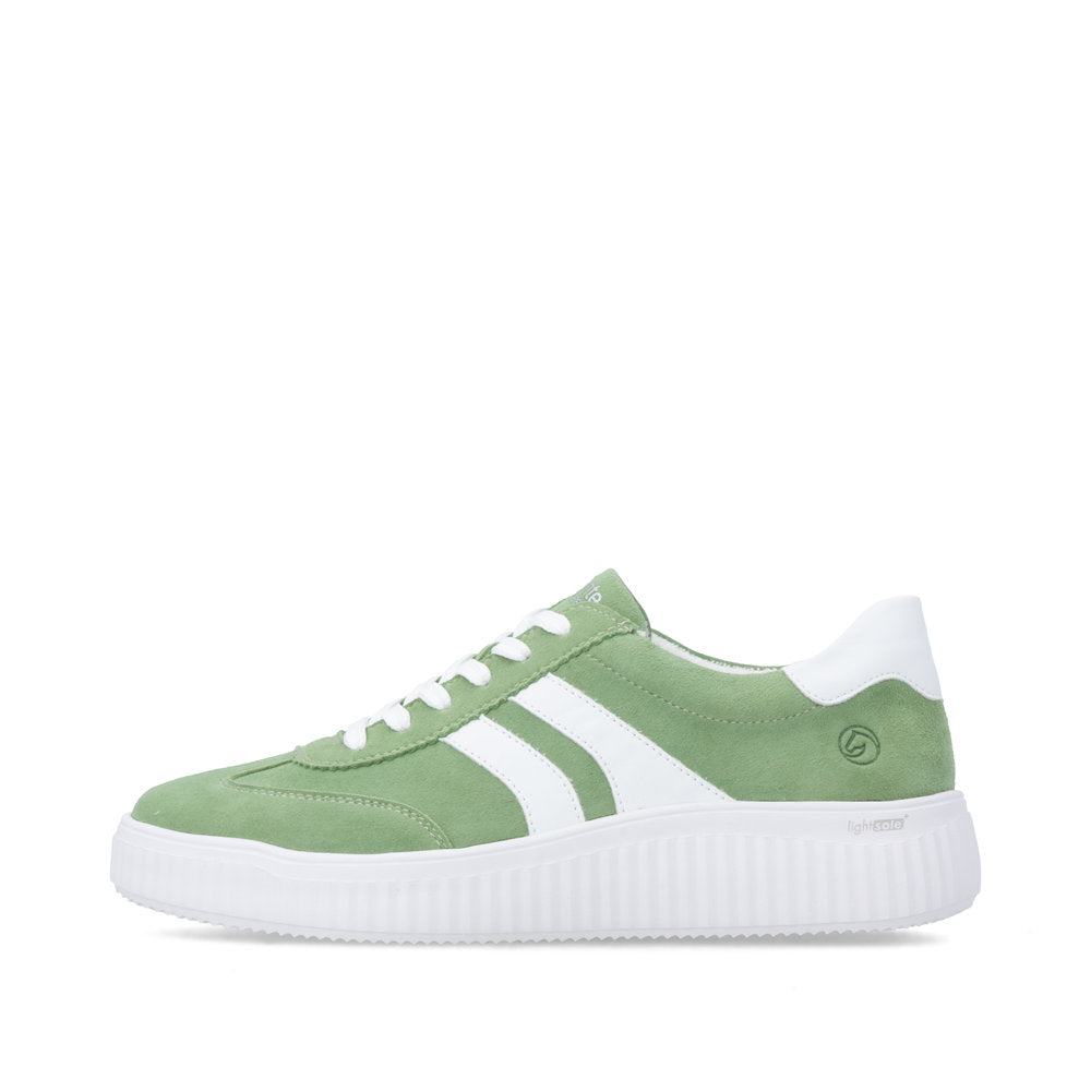 Remonte Ladies Wide Fit Lace Up Retro Sneaker
