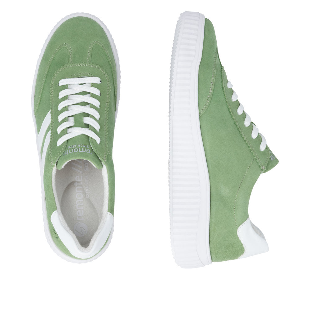 Remonte Ladies Wide Fit Lace Up Retro Sneaker