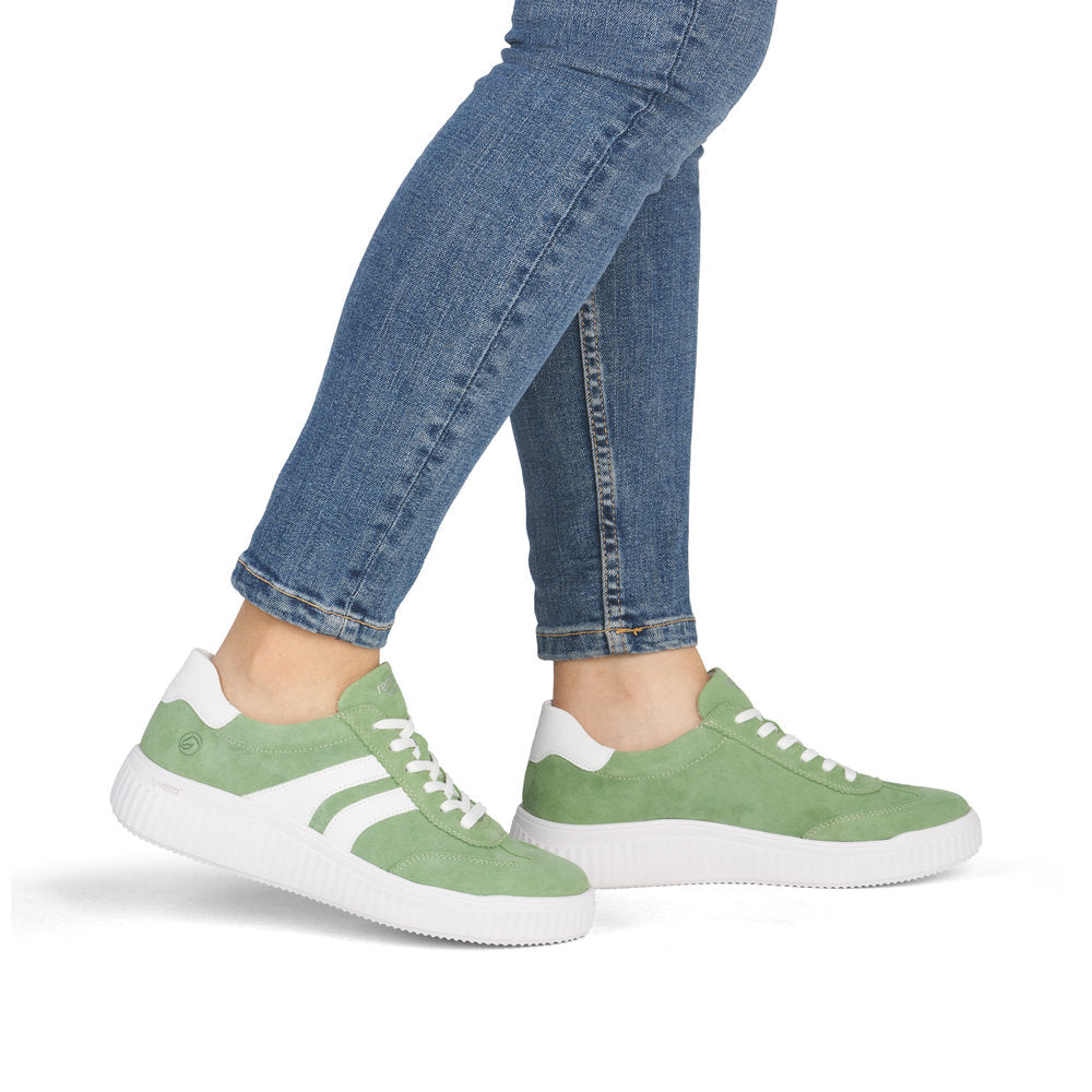 Remonte Ladies Wide Fit Lace Up Retro Sneaker