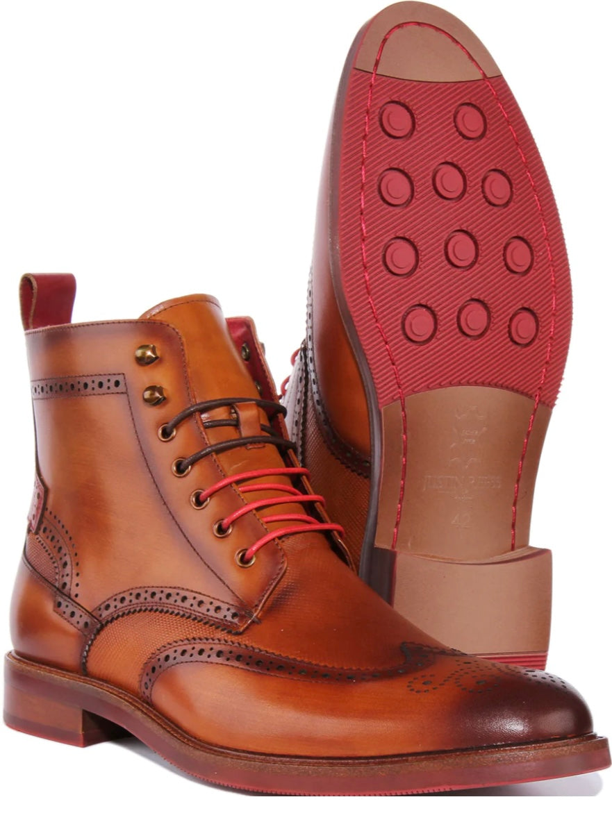 Justin Reess Cameron Men's Lace Brogue Boot
