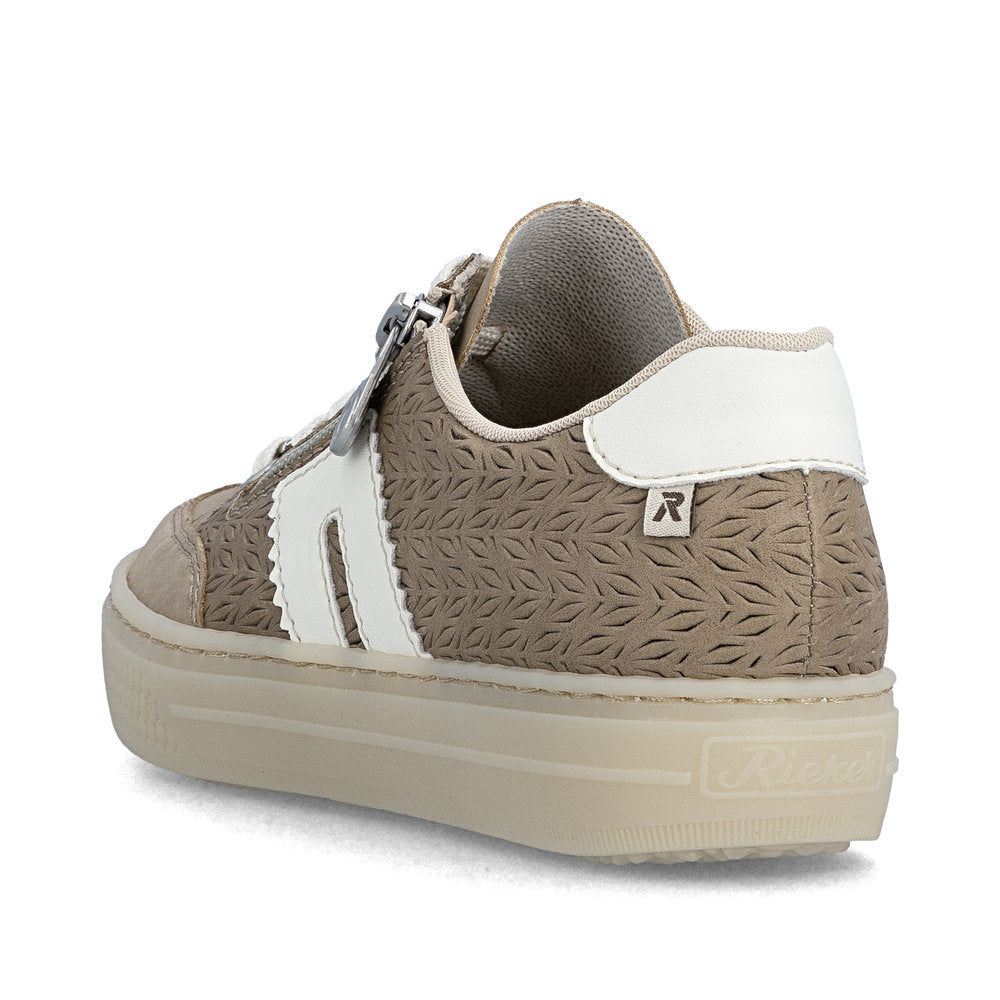 Rieker Ladies Zip Side Lace Up Sneaker