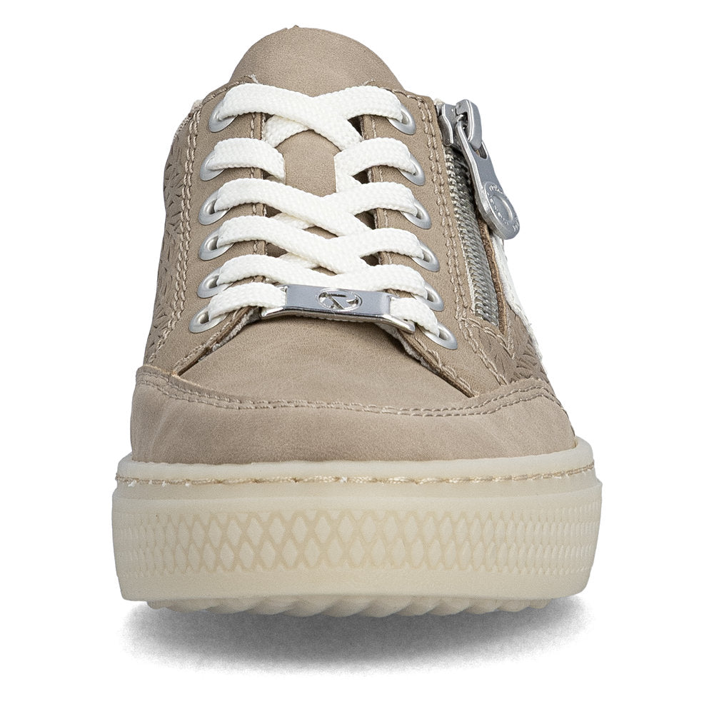 Rieker Ladies Zip Side Lace Up Sneaker