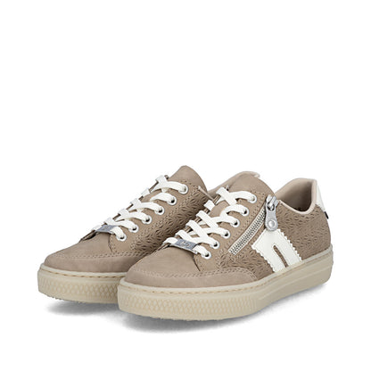 Rieker Ladies Zip Side Lace Up Sneaker
