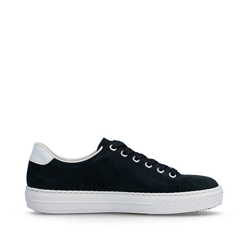Rieker Ladies Suede Upper Zip Side Lace Up Sneaker