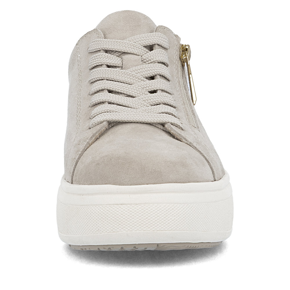 Rieker Ladies Reptile Print Zip Side Lace Up Sneaker