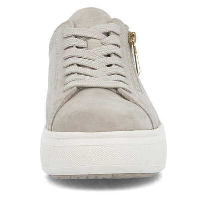 Rieker Ladies Reptile Print Zip Side Lace Up Sneaker