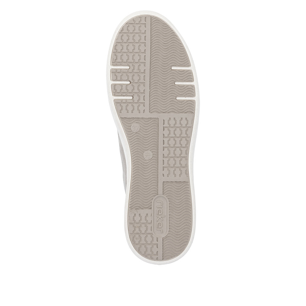 Rieker Ladies Reptile Print Zip Side Lace Up Sneaker