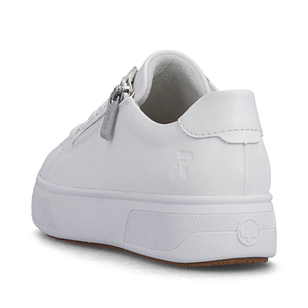 Rieker Ladies Zip Side Lace Up Sneaker