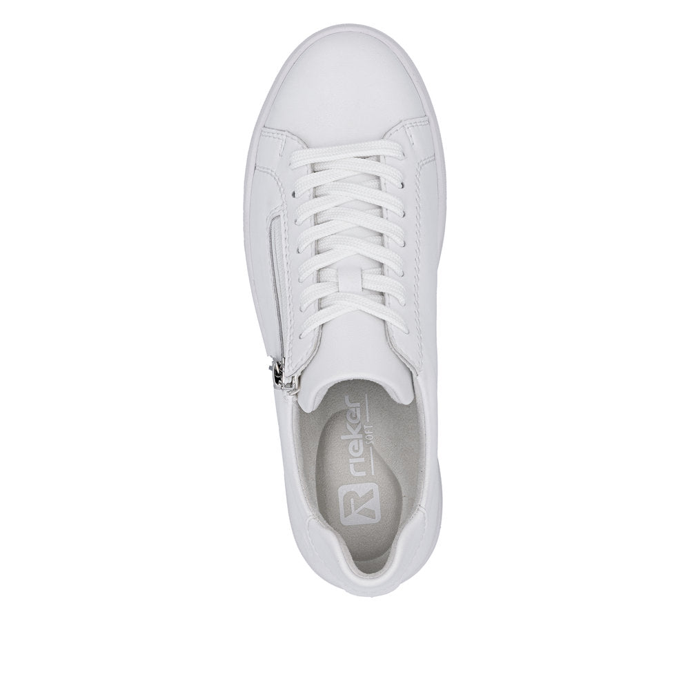 Rieker Ladies Zip Side Lace Up Sneaker