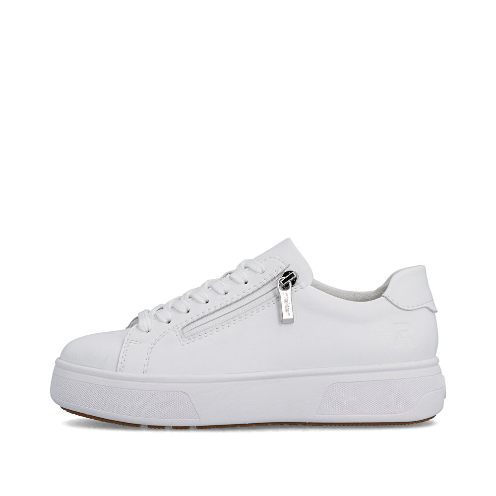 Rieker Ladies Zip Side Lace Up Sneaker