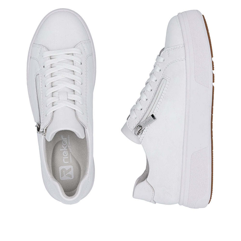 Rieker Ladies Zip Side Lace Up Sneaker